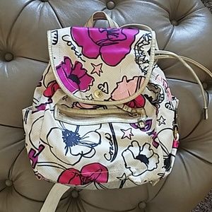 Coach poppy floral backpack